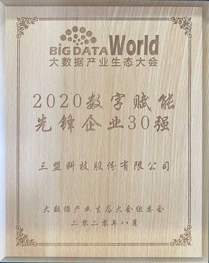 2020數(shù)字賦能先鋒企業(yè)30強(qiáng)